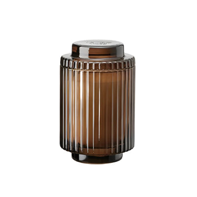 11oz Ribbed Glass<br>Candle with Lid