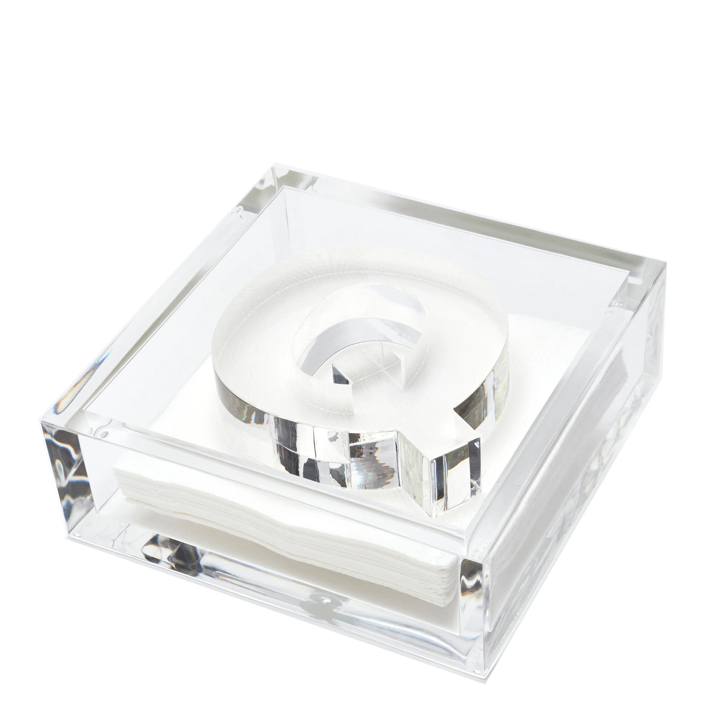 Clear Acrylic Initial Cocktail Holder