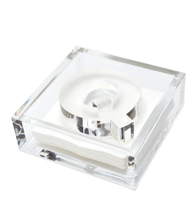 Clear Acrylic Initial Cocktail Holder