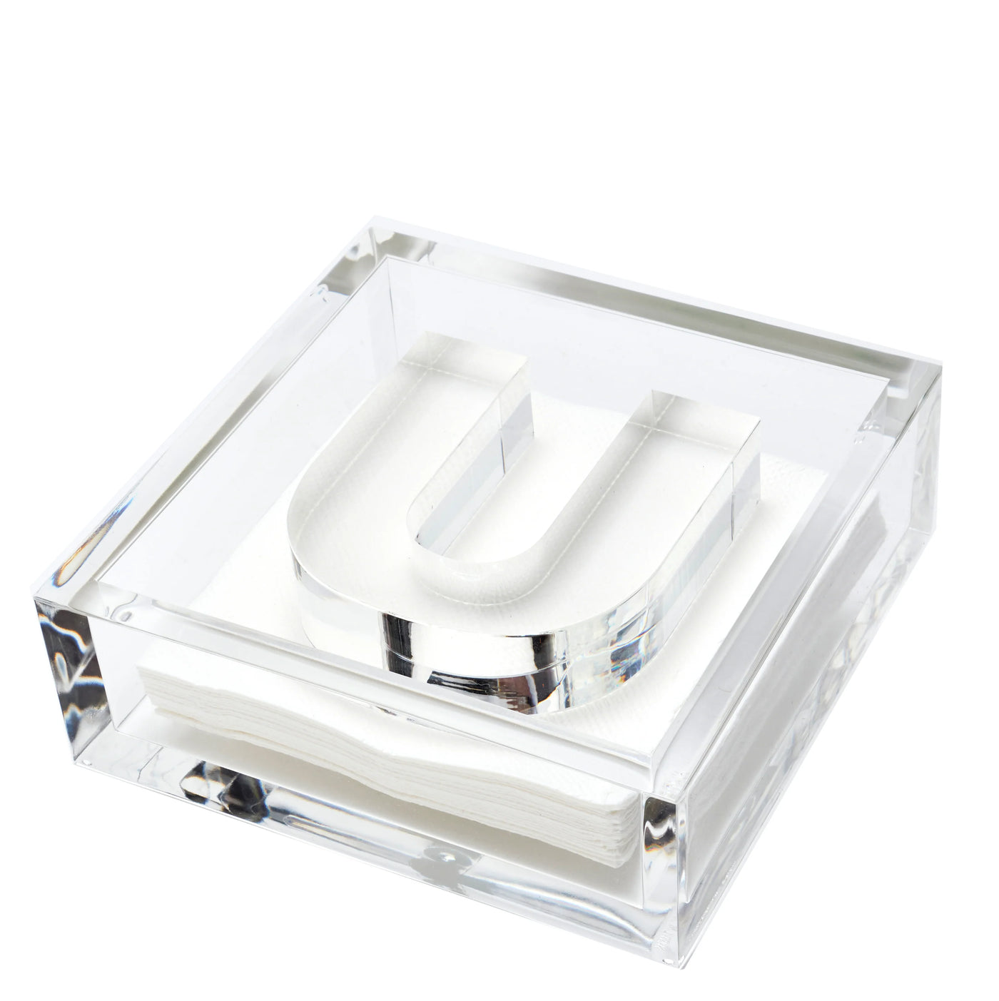 Clear Acrylic Initial Cocktail Holder