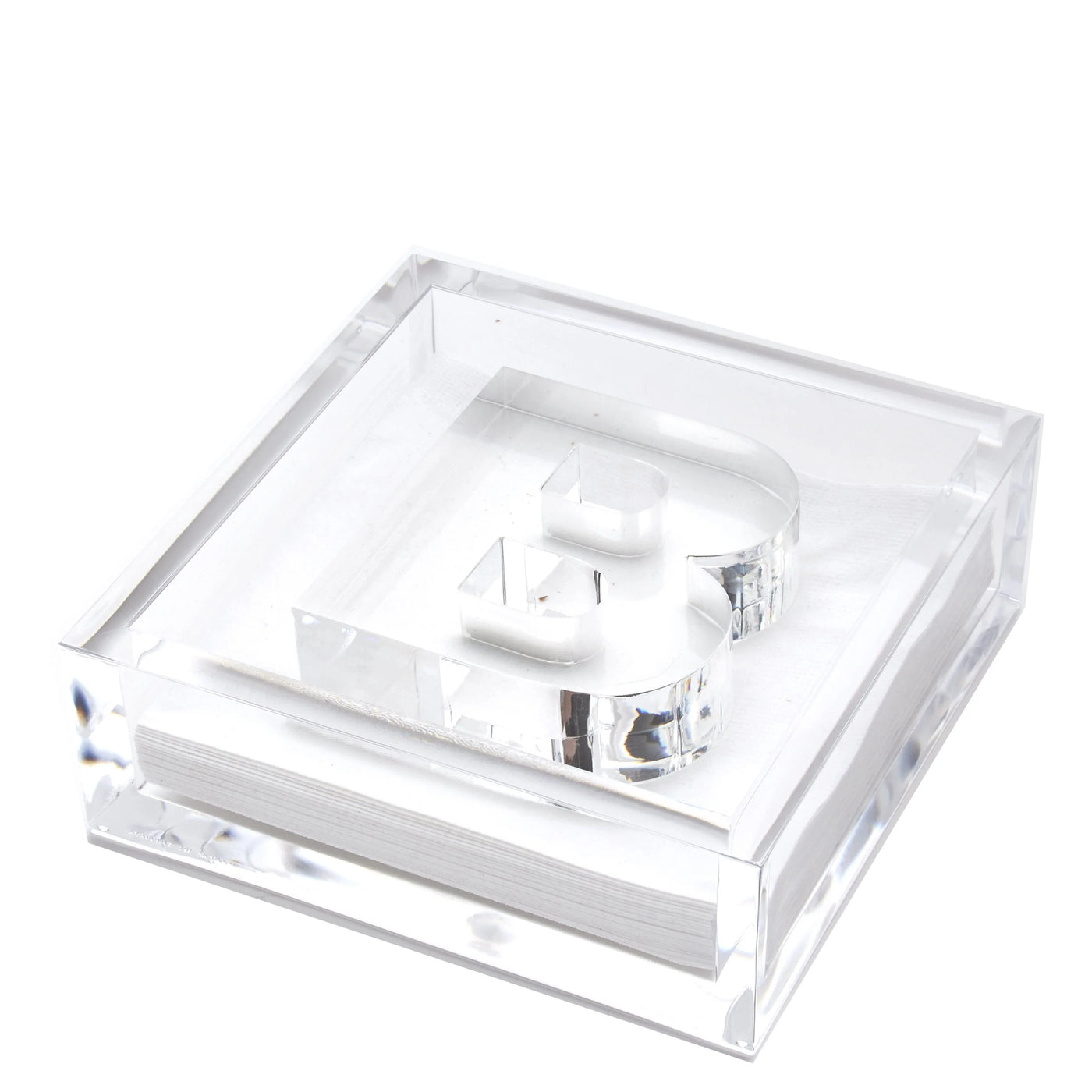 Clear Acrylic Initial Cocktail Holder