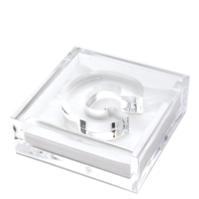 Clear Acrylic Initial Cocktail Holder
