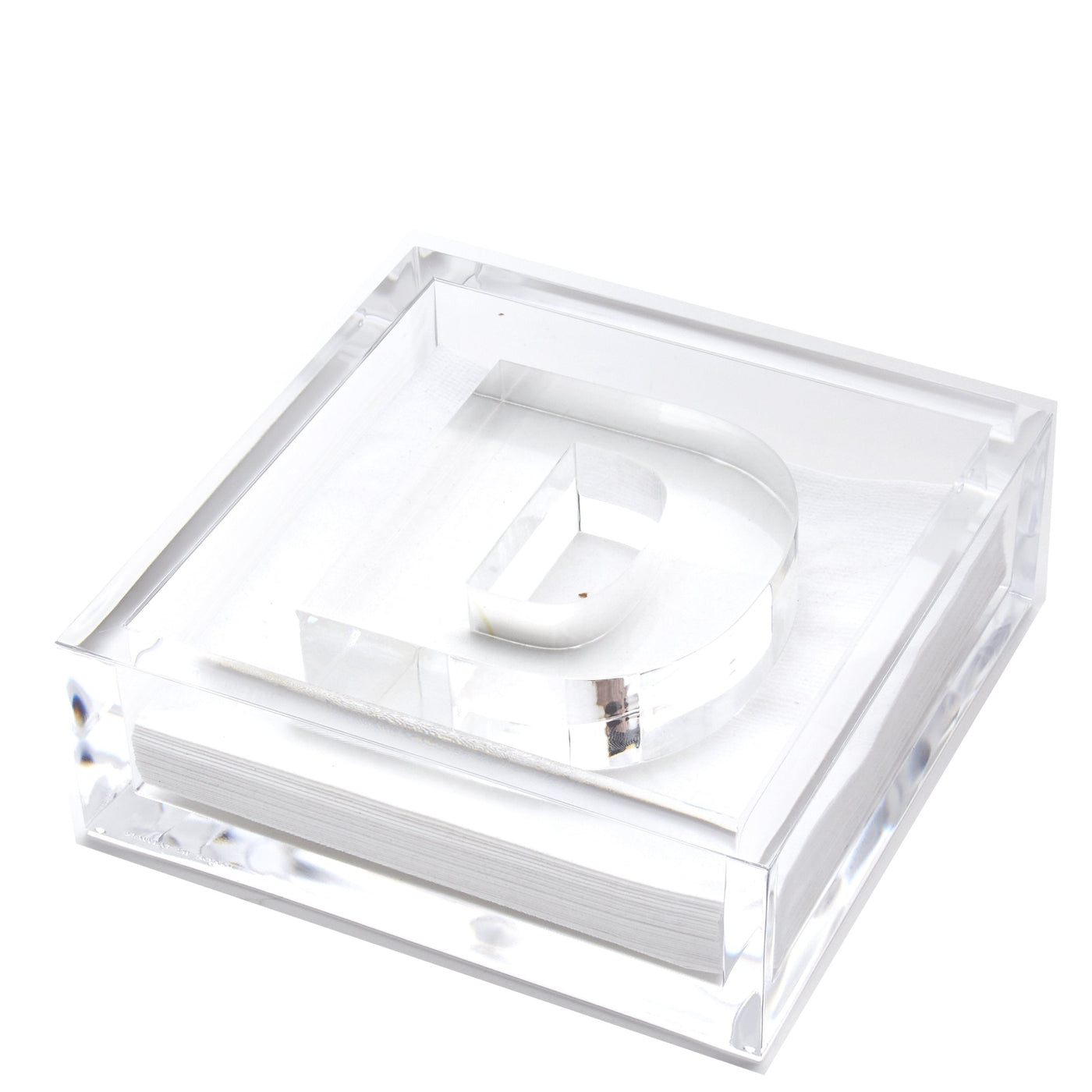 Clear Acrylic Initial Cocktail Holder