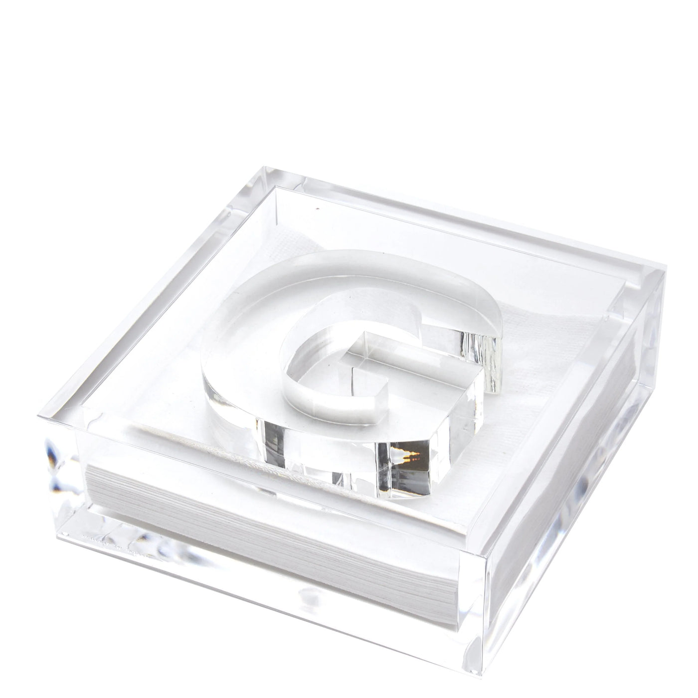 Clear Acrylic Initial Cocktail Holder