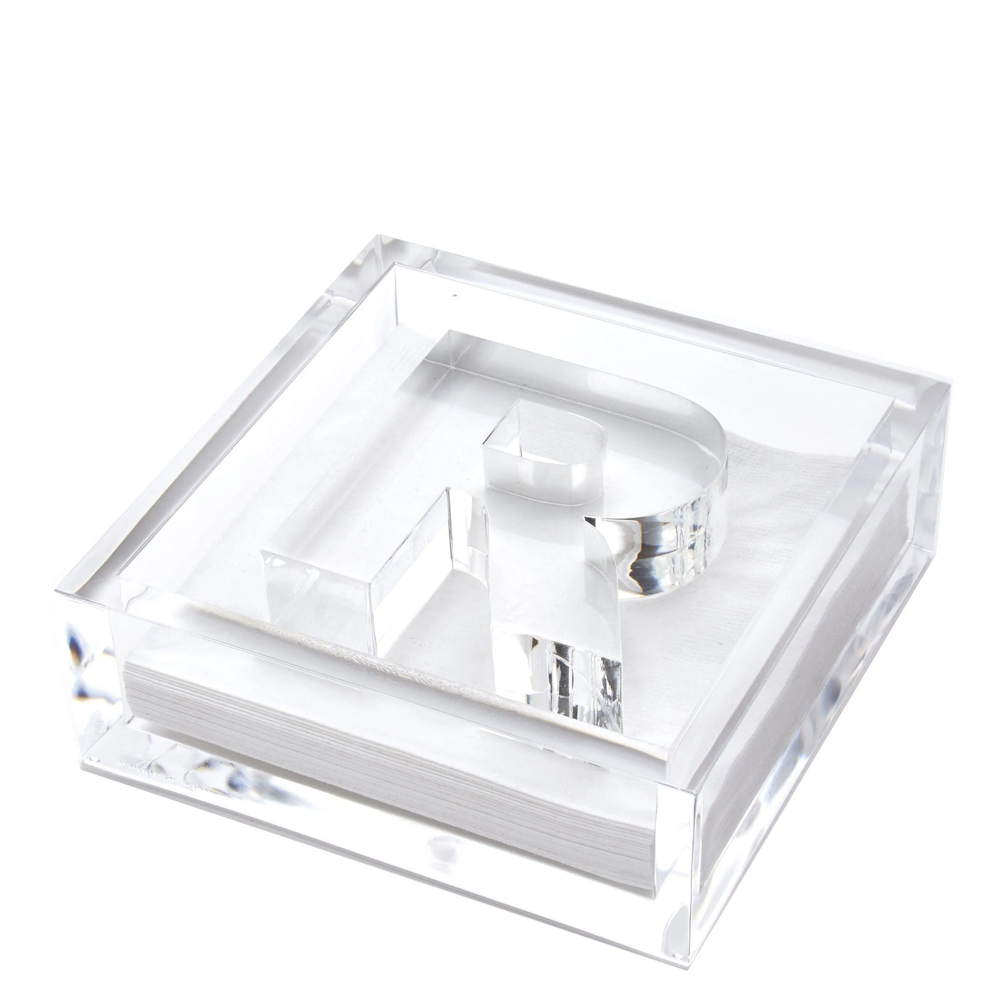 Clear Acrylic Initial Cocktail Holder