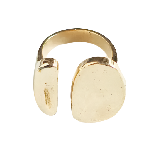 Organic Brass Adjustable Ring