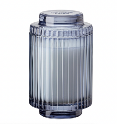 11oz Ribbed Glass<br>Candle with Lid