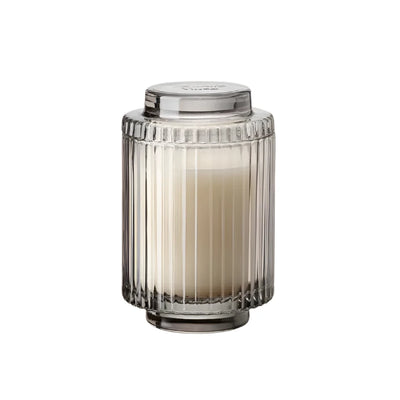 11oz Ribbed Glass<br>Candle with Lid