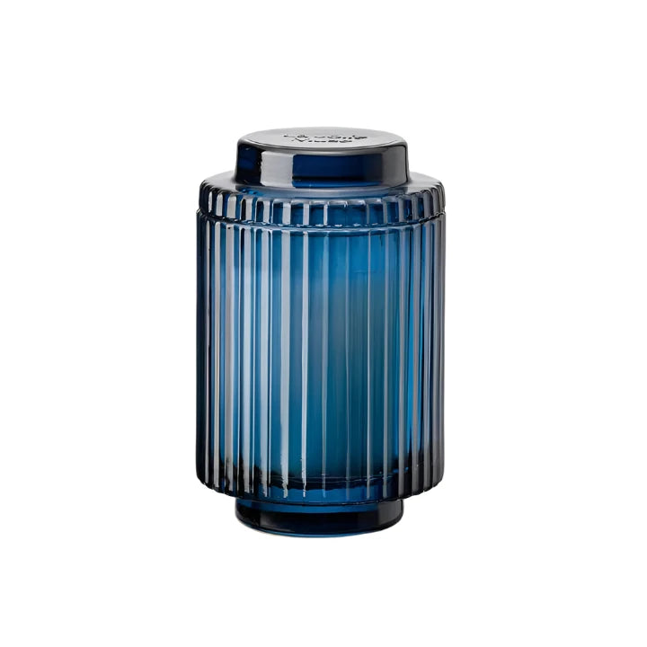 11oz Ribbed Glass<br>Candle with Lid<br>Eucalyptus & Alpine Sage