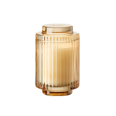 11oz Ribbed Glass<br>Candle with Lid