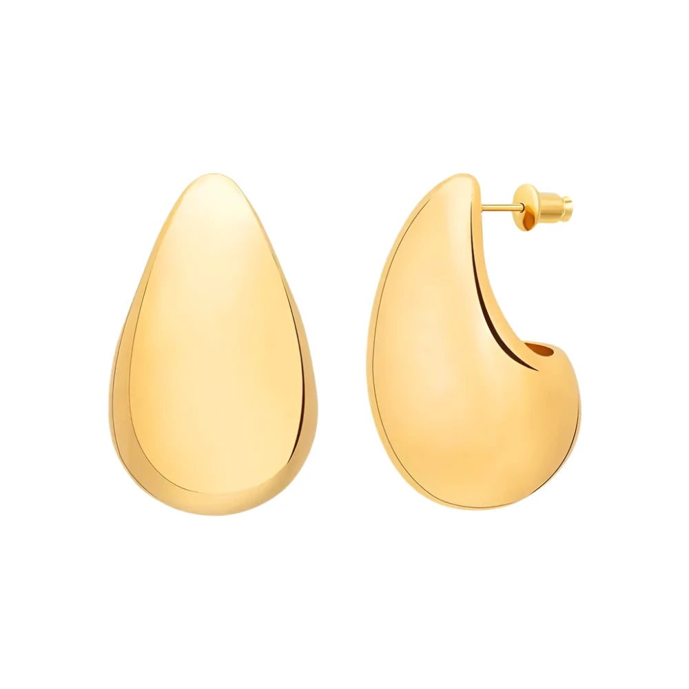 Statement Gold Raindrop Earrings