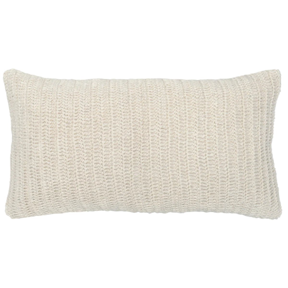 Cream Woven Linen<br>Lumbar Pillow 14x26